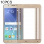 10 PCS delantero de la pantalla externa lente de cristal para Samsung Galaxy J7 / J700 (Oro)