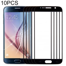 10 st frontskärm Yttre glaslins för Samsung Galaxy S6 / G920F (Svart) 