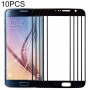 10 ks přední obrazovky vnější sklo čočky pro Samsung Galaxy S6 / G920F (černá)