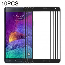 10 PCS Передній екран Outer скло об'єктива для Samsung Galaxy Note 4 / N910 (чорний)