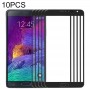10 PCS Frontscheibe Äußere Glasobjektiv für Samsung Galaxy Note 4 / N910 (Schwarz)