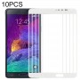 10 PCS Frontscheibe Äußere Glasobjektiv für Samsung Galaxy Note 4 / N910 (weiß)