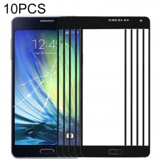 10 PCS Frontscheibe Äußere Glasobjektiv für Samsung Galaxy A7 (2015) (Schwarz)