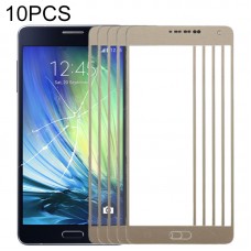 10 PCS Front Screen Outer Glass Lens for Samsung Galaxy A7 (2015) (Gold)