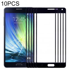 10 PCS Frontscheibe Äußere Glasobjektiv für Samsung Galaxy A5 / A500 (Schwarz)