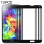10 PCS מסך קדמי עדשת זכוכית חיצונית עבור סמסונג גלקסי S5 / G900 (שחורה)