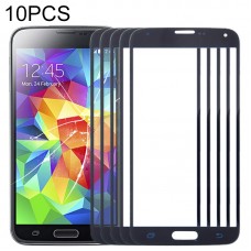 10 PCS Front Screen Outer Glass Lens for Samsung Galaxy S5 / G900 (Dark Blue)