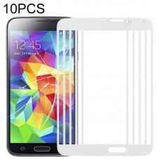 10 db elülső képernyő Külső üveglencse Samsung Galaxy S5 / G900 (fehér)