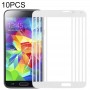 10 PCS Frontscheibe Äußere Glasobjektiv für Samsung Galaxy S5 / G900 (weiß)
