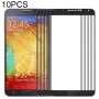 10 PCS Frontscheibe Äußere Glasobjektiv für Samsung Galaxy Note III / N9000 (Schwarz)