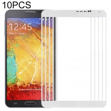 10 kpl Etu-näytön ulkolasilinssi Samsung Galaxy Note III / N9000 (valkoinen)