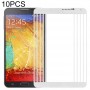 10 PCS מסך קדמי עדשת זכוכית חיצונית עבור III הערת סמסונג גלקסי / N9000 (לבנה)