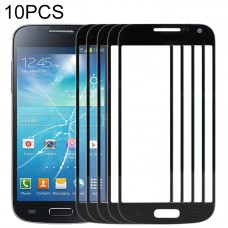 10 PCS delantero de la pantalla externa lente de cristal para Samsung Galaxy S IV Mini / i9190 (negro)
