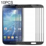 10 PCS Передній екран Outer скло об'єктива для Samsung Galaxy S IV / i9500 (чорний)