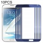 10 PCS anteriore dello schermo esterno obiettivo di vetro per Samsung Galaxy Note II / N7100 (blu)
