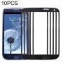 10 PCS Front Screen Outer Glass Lens for Samsung Galaxy SIII / i9300(Black)