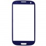10 PCS delantero de la pantalla externa lente de cristal para Samsung Galaxy SIII / i9300 (azul)