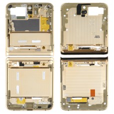 Top + Lower Middle Frame Bezel Plate för Samsung Galaxy Z Flip 5G SM-F707 (Guld)
