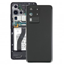 Akku Rückseite mit Kamera-Objektiv-Abdeckung für Samsung Galaxy S20 Ultra (Schwarz)