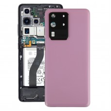 Couverture arrière de la batterie avec couvercle de la lentille de caméra pour Samsung Galaxy S20 Ultra (rose)