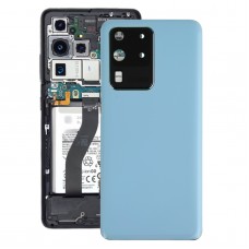 Akkumulátor hátlap a kamera lencse fedéllel a Samsung Galaxy S20 ultra (kék) számára