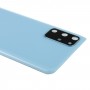 Copertura posteriore della batteria con la macchina fotografica copriobiettivo per Samsung Galaxy S20 + (blu)
