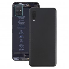 Батерия Задна покривка с капак на обектива на камерата за Samsung Galaxy A02 (черен)
