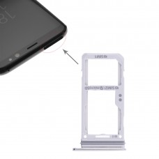 2 SIM-kortin lokero / Micro SD-korttilokero Galaxy S8 / S8 + (hopea)