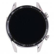 ЖК-екран і дігітайзер Повна збірка з рамкою для Huawei Watch GT 2 46мм (срібло)