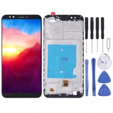 LCD Screen and Digitizer Full Assembly with Frame for Huawei Y7 (2018)(Black)