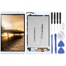 LCD-skärm och digitizer Fullständig montering med ram för Huawei MediaPad M2 8.0 m2-801L (vit) 