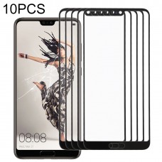 10 PCS Front Screen Outer Glass Lens for Huawei P20 (Black) 