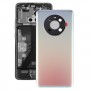 Original Battery Back Cover with Camera Lens Cover for Huawei Mate 40(Silver)