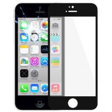 für iPhone 5C Frontscheibe Äußere Glaslinse (schwarz)