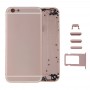 6 en 1 para iPhone 6 (contraportada + bandeja de tarjeta + Volumen botón de la tecla Control + Power + interruptor de silencio sesión Vibrador Tecla +) montaje completo de la vivienda (de oro rosa)