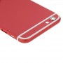 5 in 1 für iPhone 6s (Cover-Rückseite + Karten-Behälter + Volume Control-Taste + Power-Taste + Mute-Schalter Vibrator Key) Vollversammlung Gehäuseabdeckung (rot)
