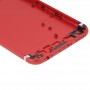5 in 1 iPhone 6S (tagakaane + kaardi salve + helitugevuse reguleerimisnupp + toitenupp + vaigistava lülitiga vibraatori klahv) Täielik montaaž korpuse kate (punane)
