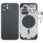 უკან საბინაო საფარი SIM ბარათის Tray & Side Keys და კამერა ობიექტივი for iPhone 12 Pro (შავი)