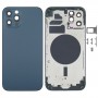 Vissza ház fedele SIM kártya tálca és oldalsó gombok és kamera lencséje iPhone 12 Pro (kék)