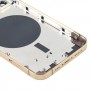 Cubierta de la cubierta con la bandeja de la tarjeta SIM y teclas laterales y lente de la cámara para el iPhone Pro 12 (oro)