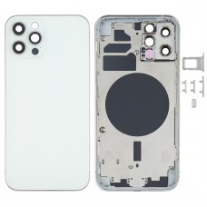 Back Housing Cover with SIM Card Tray & Side  Keys & Camera Lens for iPhone 12 Pro(White)