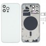 Cubierta de la cubierta lateral con bandeja y la tarjeta SIM Teclas y lente de la cámara para el iPhone Pro 12 (blanco)