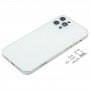 უკან საბინაო საფარი SIM ბარათის უჯრა და გვერდითი ღილაკები და კამერა ობიექტივი iPhone 12 Pro (თეთრი)