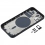 Назад Капачка на корпуса със SIM карта Тави и странични ключове и камера обектив за iPhone 12 (черен)