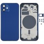 უკან საბინაო საფარი SIM ბარათის უჯრა და გვერდითი ღილაკები და კამერა ობიექტივი iphone 12 (ლურჯი)