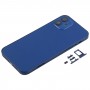 უკან საბინაო საფარი SIM ბარათის უჯრა და გვერდითი ღილაკები და კამერა ობიექტივი iphone 12 (ლურჯი)