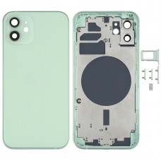 Back Housing Cover with SIM Card Tray & Side  Keys & Camera Lens for iPhone 12(Green)