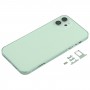 Tagasi korpuse kate SIM-kaardi salve ja külgklahvide ja kaamera objektiiviga iPhone 12 jaoks (roheline)