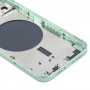 Tagasi korpuse kate SIM-kaardi salve ja külgklahvide ja kaamera objektiiviga iPhone 12 jaoks (roheline)