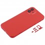 Back Housing Cover with SIM Card Tray & Side  Keys & Camera Lens for iPhone 12(Red)
